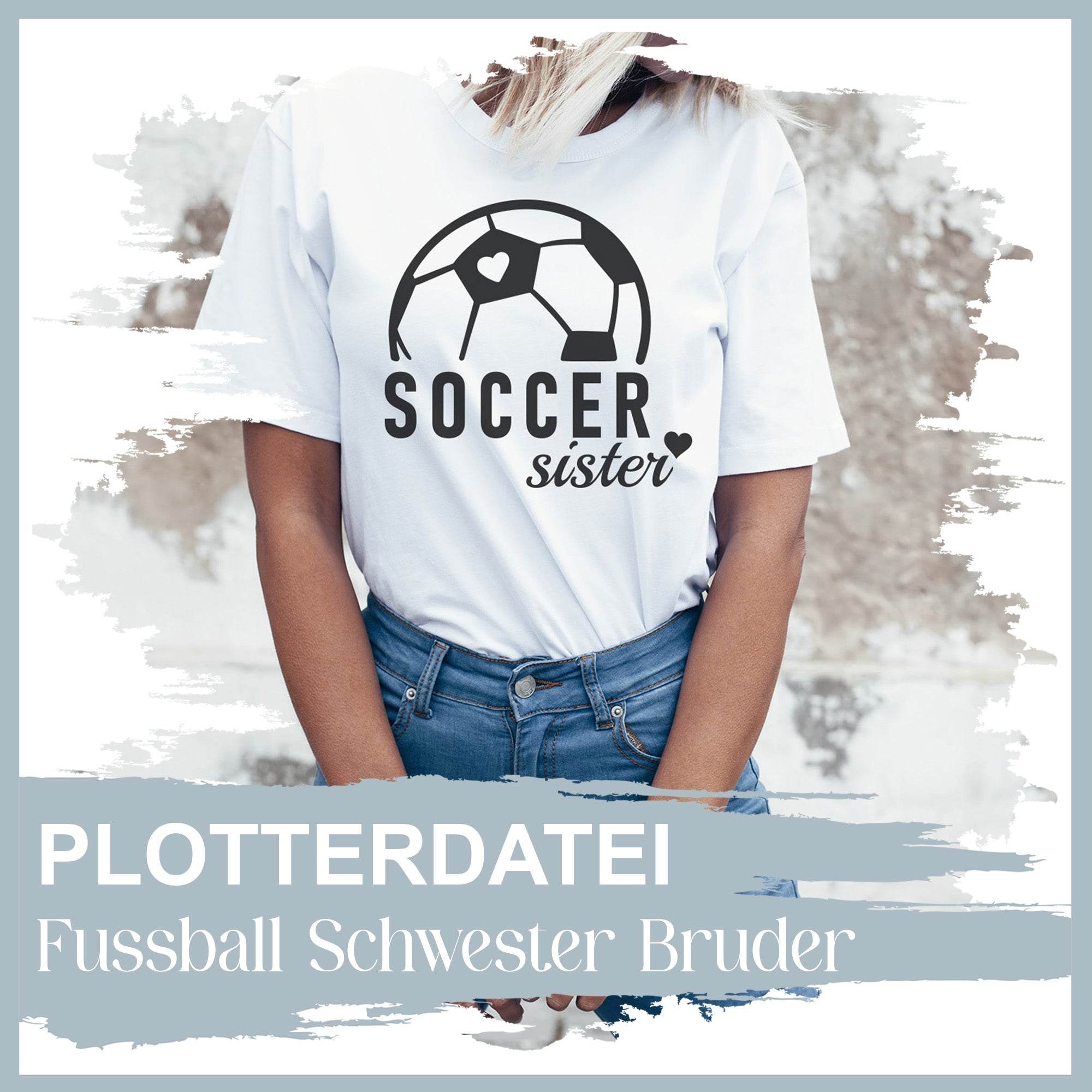 Ploterdatei Fussball Schwester Bruder - Sewando