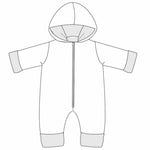 Digitales Nähmuster Baby Kleidung Design PDF Download Jumpsuit Kollektion Säuglingskleidung Nähprojekt Bundle Größenbereich Ein Monat bis Achtzehn Monate Reißverschluss Design Optionen Bündchen Variationen Komplette Anleitung Sofortiger Download Format