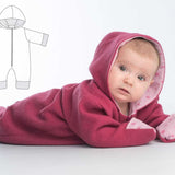 Digitales Nähmuster Baby Kleidung Design PDF Download Jumpsuit Kollektion Säuglingskleidung Nähprojekt Bundle Größenbereich Ein Monat bis Achtzehn Monate Reißverschluss Design Optionen Bündchen Variationen Komplette Anleitung Sofortiger Download Format