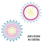 Stickdatei Set 8 Mandalas in jeweils 5 Größen - Sewando