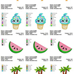 Stickdatei Set Sommermotive 10 Designs in je 3 Größen - Sewando