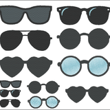 Stickdatei - Sonnenbrille gefüllt für Kuscheltiere Kissen Bettschlagen - Sewando