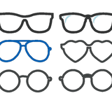 Stickdatei - Sonnenbrille Stoffapplikation für Kuscheltiere Kissen Bettschlagen - Sewando