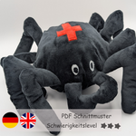 Spinne Wendekuscheltier Krempeltierseite Level 3 - Nähanleitung und Schnittmuster - Sewando