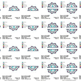 Stickdatei Set Mandala Alphabet Split Monogramm Designs A-Z in 3 Größen - Sewando