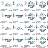 Stickdatei Set Mandala Alphabet Split Monogramm Designs A-Z in 3 Größen - Sewando