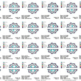 Stickdatei Set Mandala Alphabet Split Monogramm Designs A-Z in 3 Größen - Sewando