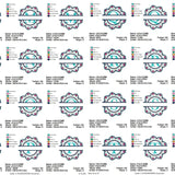 Stickdatei Set Mandala Alphabet Split Monogramm Designs A-Z in 3 Größen - Sewando