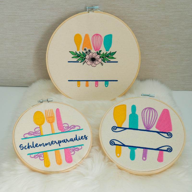 Stickdatei Set Split Monogramm Kochen & Backen für die Küche - Sewando