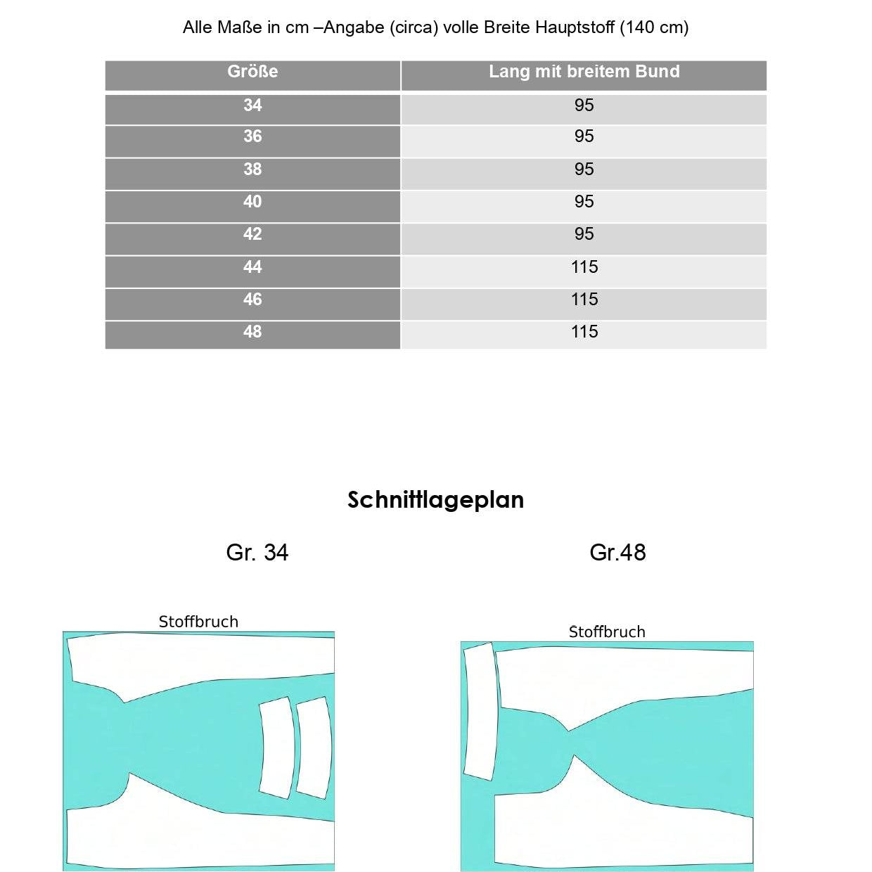 Schnittmuster Leggins ISTRANA Gr. 34-48 : - Sewando