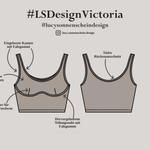 Bra-Top Sporttop - Victoria - Schnittmuster - Gr. XS-XL - Sewando