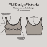 Bra-Top Sporttop - Victoria - Schnittmuster - Gr. XS-XL - Sewando