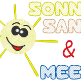 Stickdatei - Spruch "Sonne, Sand und Meer"