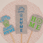 Stickdatei Set Home Deko Schriftzüge und Stabdeko - Sewando