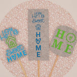 Stickdatei Set Home Deko Schriftzüge und Stabdeko - Sewando
