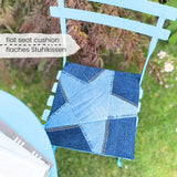 Schnittmuster, Sternen-Kissen nähen mit Hotelverschluss, Jeans Upcycling , 2 Größen: 35 × 35 cm und 40 × 40 cm