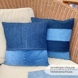 Schnittmuster, Sternen-Kissen nähen mit Hotelverschluss, Jeans Upcycling , 2 Größen: 35 × 35 cm und 40 × 40 cm