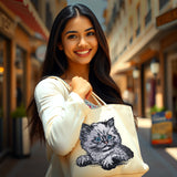 Stickdatei Applikation Katze "Cilly" - realistisch - FÜR HELLE & DUNKLE STOFFE