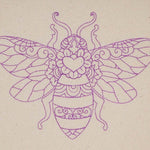 Stickdatei Set 4 Bienen sommerliche Linart Stickerei - Sewando