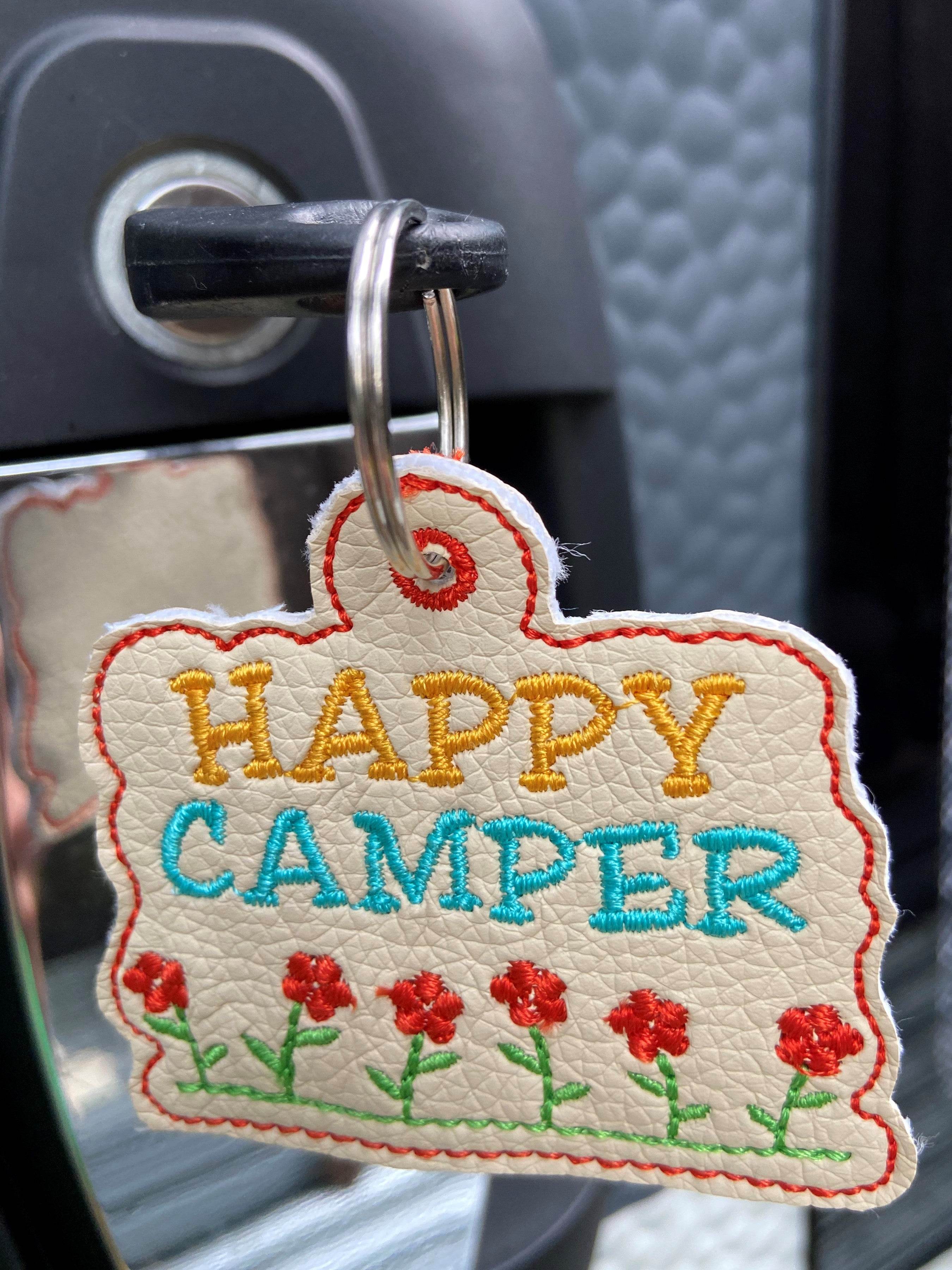 Stickdatei Camper Camping Anhänger Schlüsselanhänger ITH - Sewando
