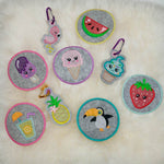 Stickdatei Set Sommer Patches Aufnäher (mit u. ohne Klett), ITH Schlüsselanhänger & Einzelmotive - Sewando