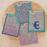 Stickdatei Set für ITH EC-Karten Hüllen oder für Kundenkarten & Visitenkarten - Sewando