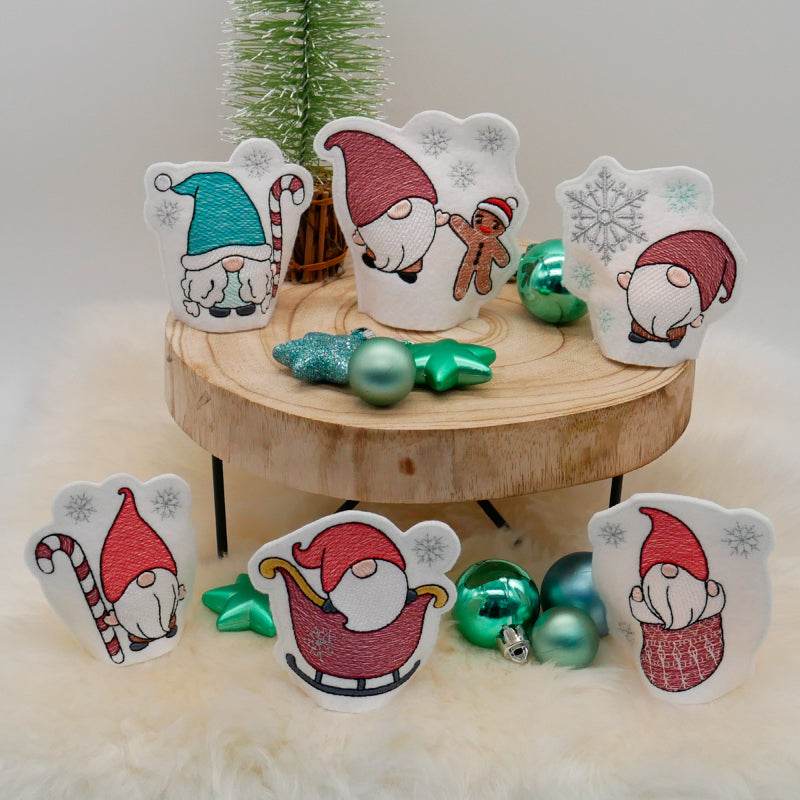Stickdatei Set Christmas Gnomes - weihnachtliche Wichtel - Sewando