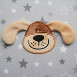 Stickdatei Applikation 3D Hund mit abstehenden Ohren - Sewando