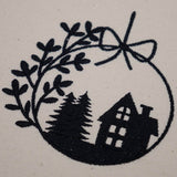 Stickdatei Set weihnachtliche Sillhouetten Scherenschnitt mit Schriftzügen + ITH Anhänger - Sewando