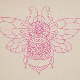 Stickdatei Set 4 Bienen sommerliche Linart Stickerei - Sewando