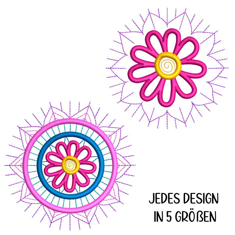 Stickdatei Set 8 Mandalas in jeweils 5 Größen - Sewando