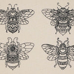 Stickdatei Set 4 Bienen sommerliche Linart Stickerei - Sewando