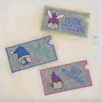 Stickdatei Set ITH Schoko- & Geschenkhüllen Gnome zum Geburtstag, Ostern, Weihnachten, Genesung & Danke - Sewando