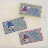 Stickdatei Set ITH Schoko- & Geschenkhüllen Gnome zum Geburtstag, Ostern, Weihnachten, Genesung & Danke - Sewando