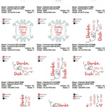 Stickdatei Set Danke ITH Schokohüllen, ITH Grußkarte, Anhänger und Einzelmotive - Sewando