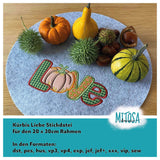 Stickdatei Kürbis Liebe 20 x 30 cm - Sewando