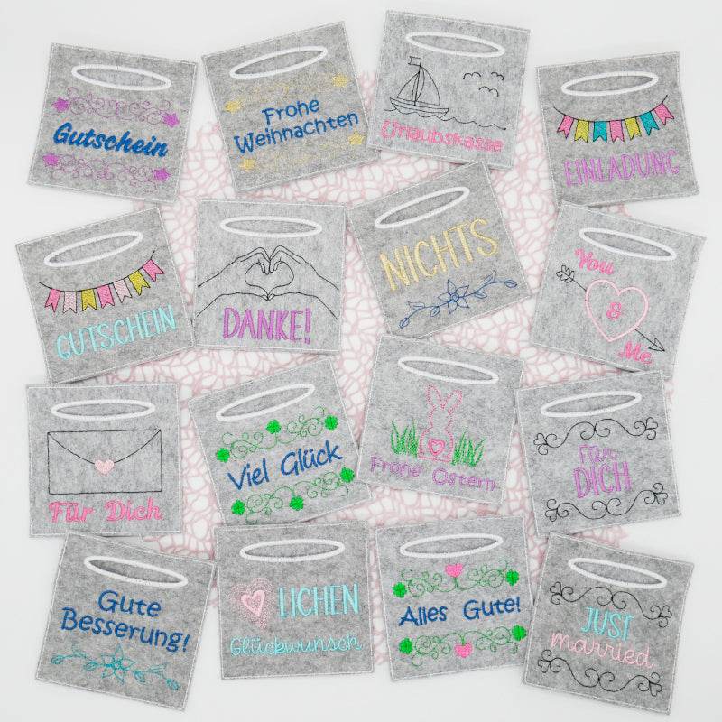 Stickdatei Set Wunscherfüller Gutscheinhüllen - Sewando