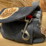 Stickdatei Tasche Big Paw 13x18, In The Hoop Bag mit 3 Reißverschlusstaschen - Sewando