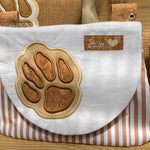 Stickdatei Tasche Big Paw 20x28, In The Hoop Bag mit 3 Reißverschlusstaschen - Sewando
