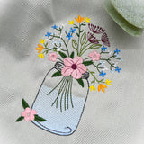 Stickdatei Vase Blumenglas Blumen - Sewando
