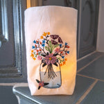 Stickdatei Vase Blumenglas Blumen - Sewando