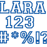 Stickdatei - 5cm College Buchstaben und Zahlen Alphabet Zahl
