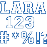 Stickdatei - 20cm College Buchstaben und Zahlen Alphabet Zahl