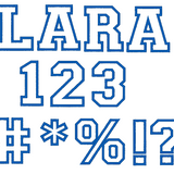Stickdatei - 10cm College Buchstaben und Zahlen Alphabet Zahl