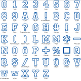 Stickdatei - 13cm College Buchstaben und Zahlen Alphabet Zahl