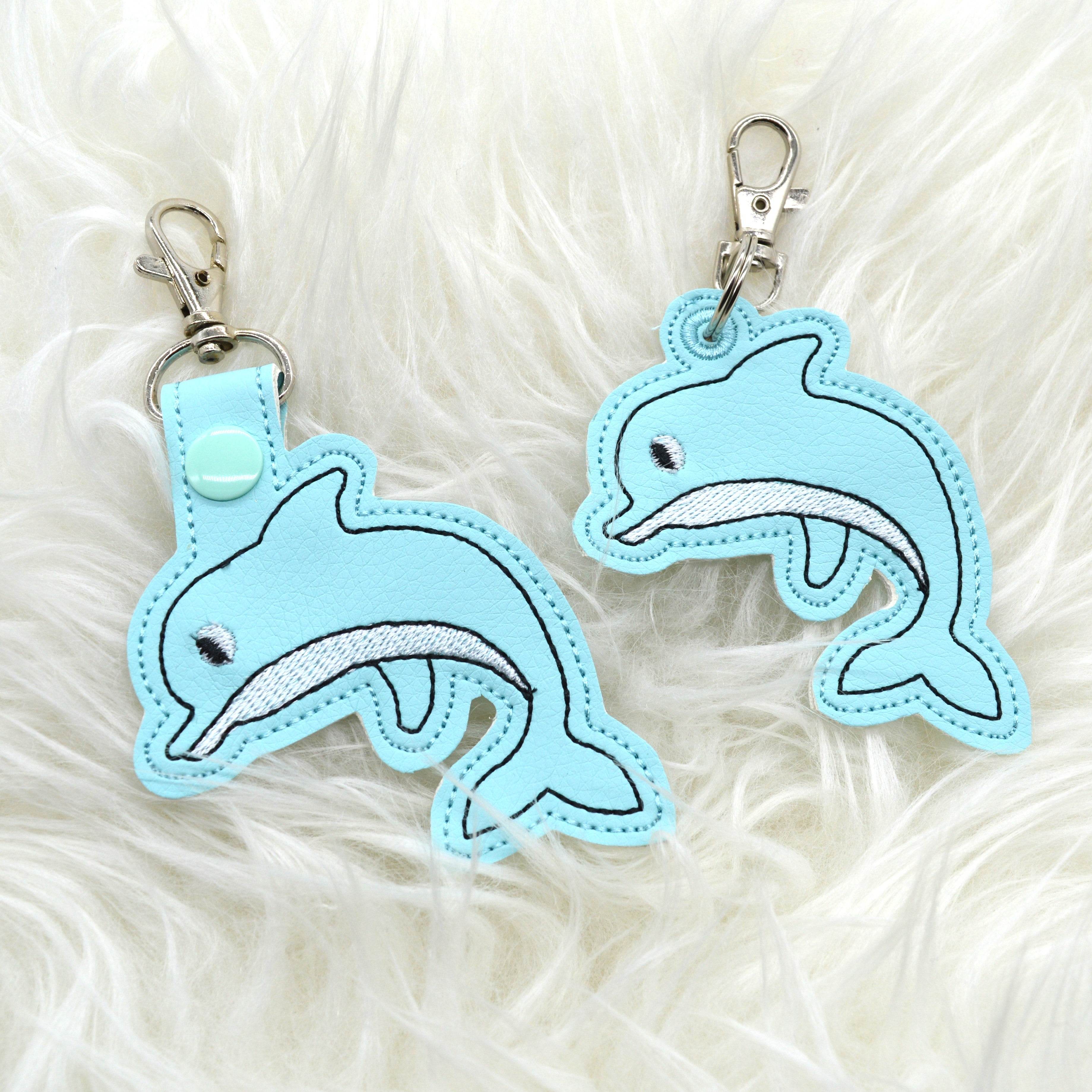 Stickdatei Delfin Schlüsselanhänger ITH Stickdatei - Sewando