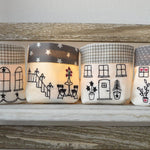 ITH 10x10cm Lichterbeutel Stickdatei Haus kleine Häuser SET - Sewando