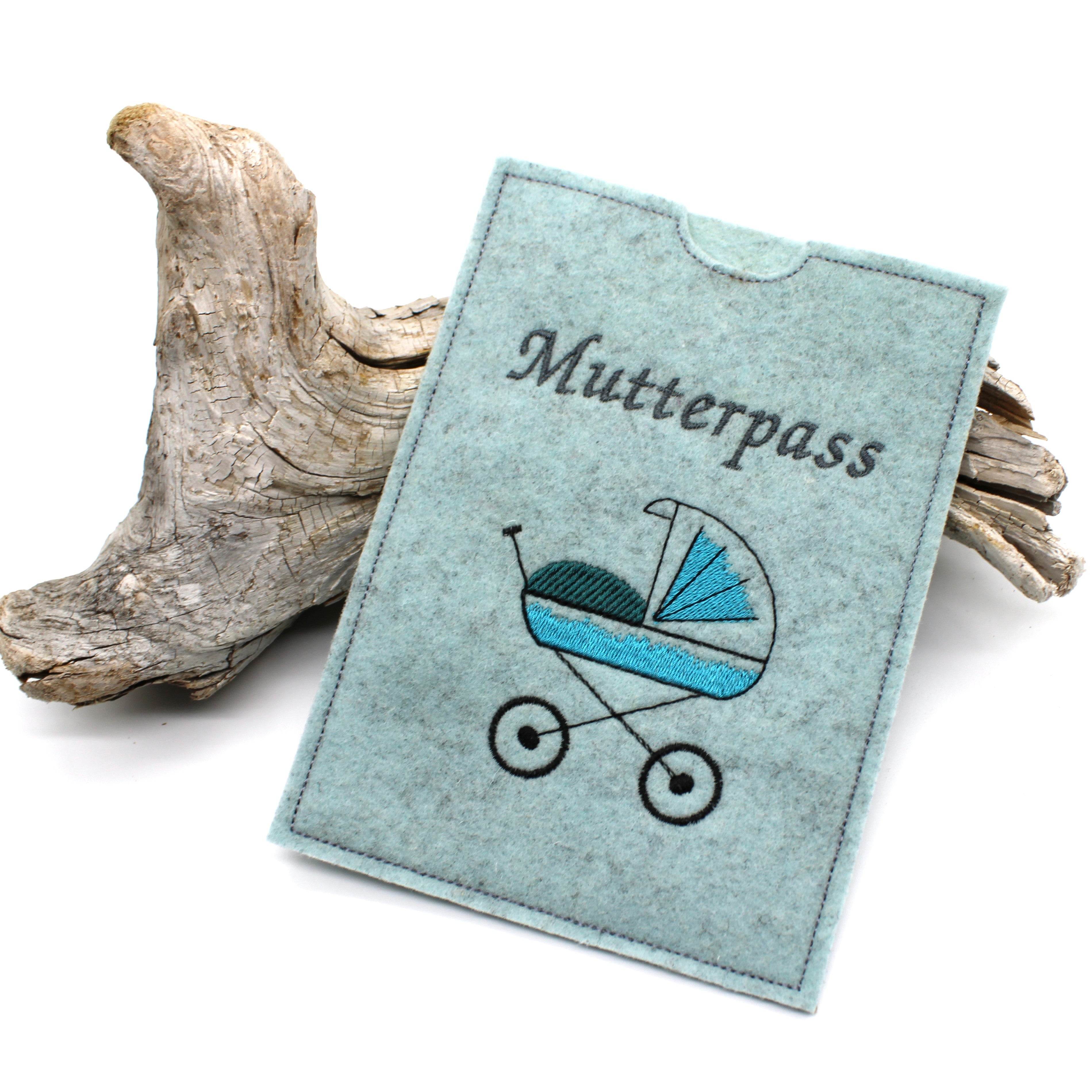 ITH Stickdatei Mutterpass Kinderwagen - Sewando