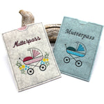 ITH Stickdatei Mutterpass Kinderwagen - Sewando