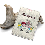 ITH Stickdatei Mutterpass Kinderwagen - Sewando
